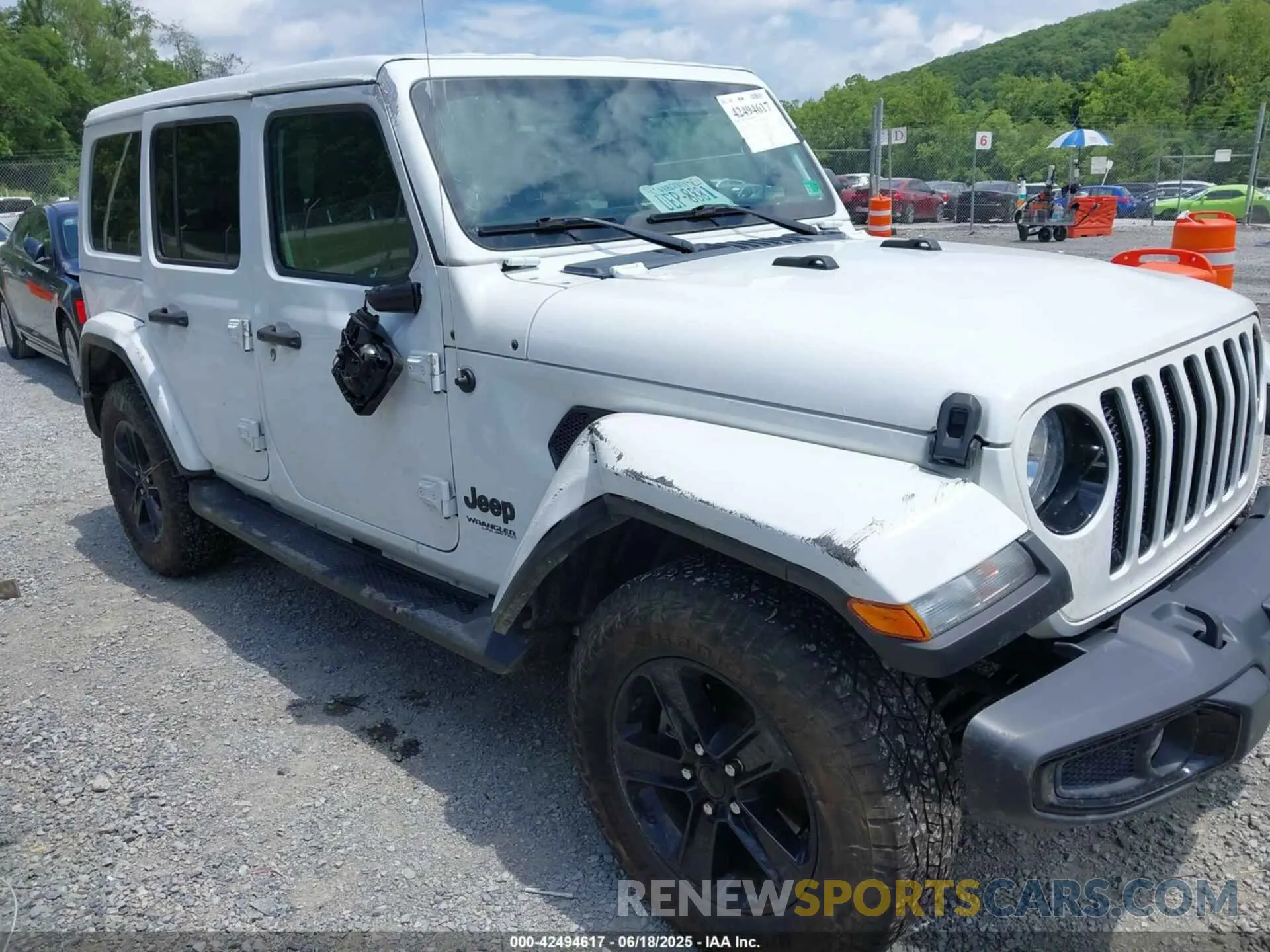 1 Photograph of a damaged car 1C4HJXEN6MW764662 JEEP WRANGLER UNLIMITED 2021