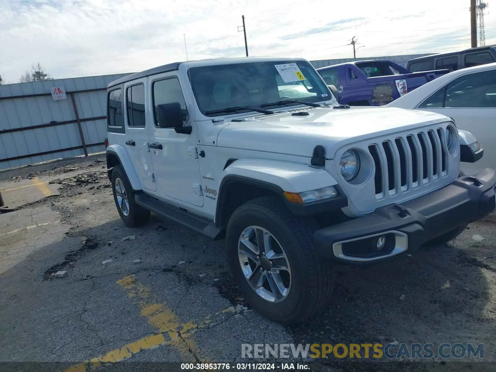 1 Photograph of a damaged car 1C4HJXEN7MW592920 JEEP WRANGLER UNLIMITED 2021