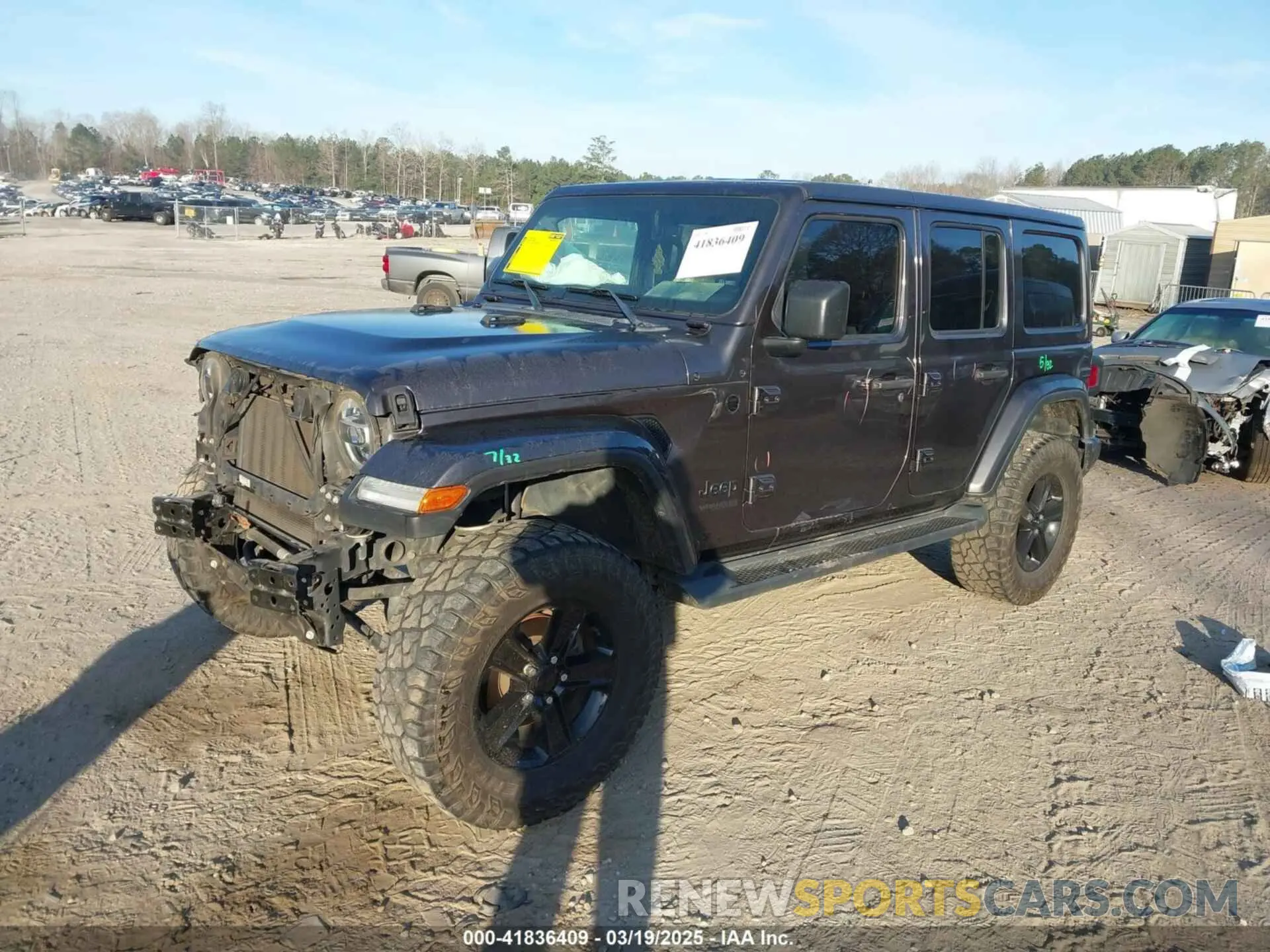 2 Photograph of a damaged car 1C4HJXENXMW681445 JEEP WRANGLER UNLIMITED 2021