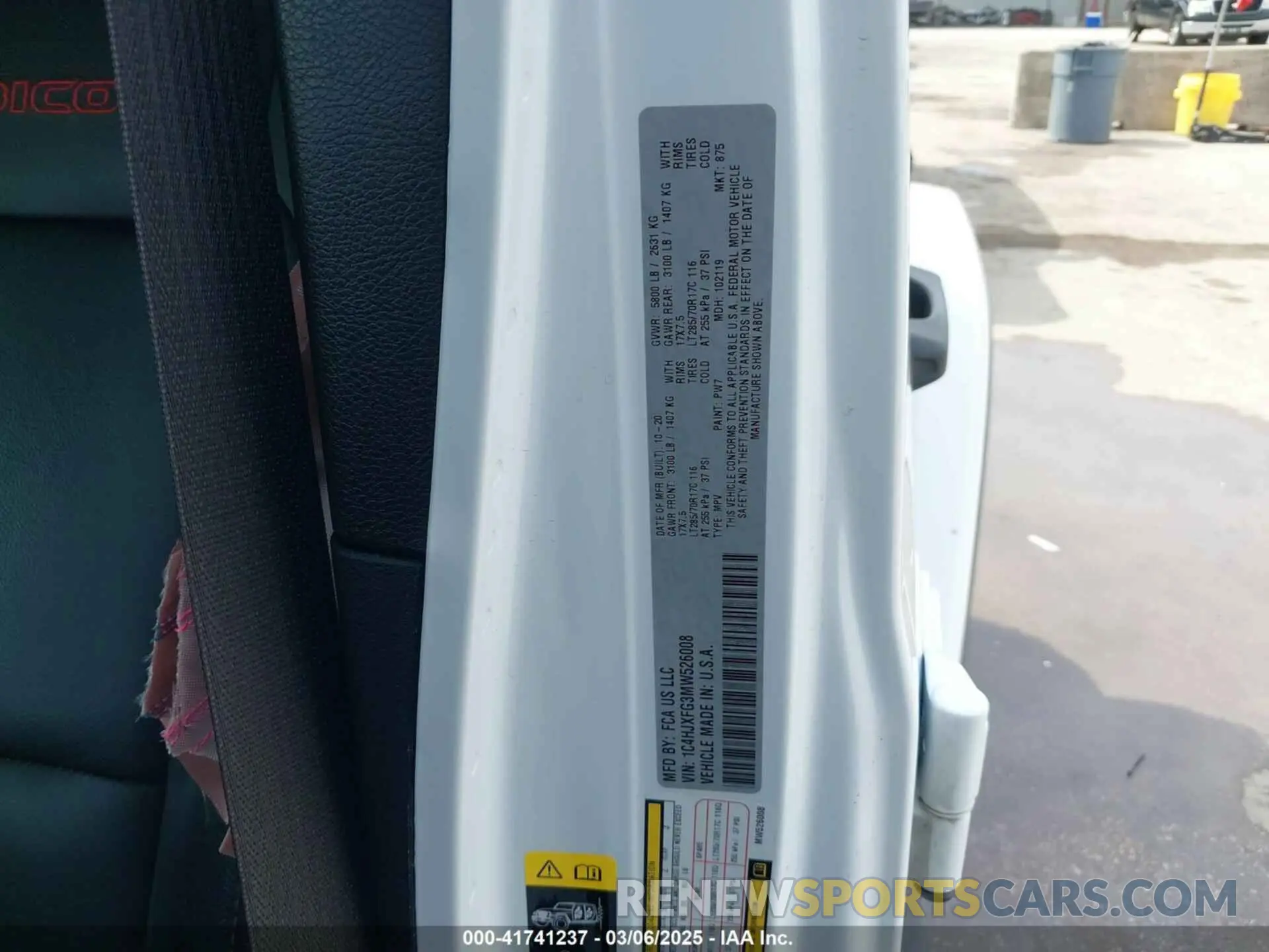 9 Photograph of a damaged car 1C4HJXFG3MW526008 JEEP WRANGLER UNLIMITED 2021