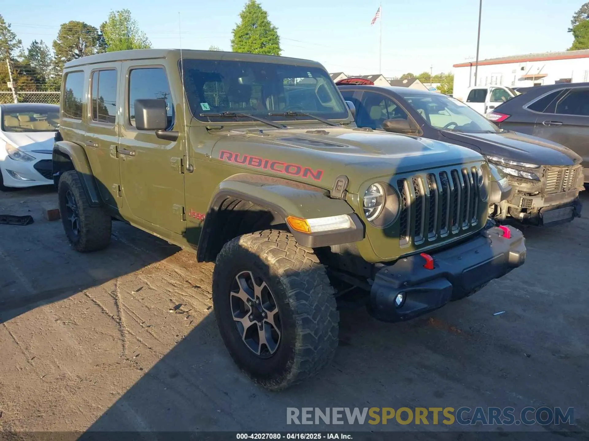 1 Photograph of a damaged car 1C4HJXFN1MW562424 JEEP WRANGLER UNLIMITED 2021