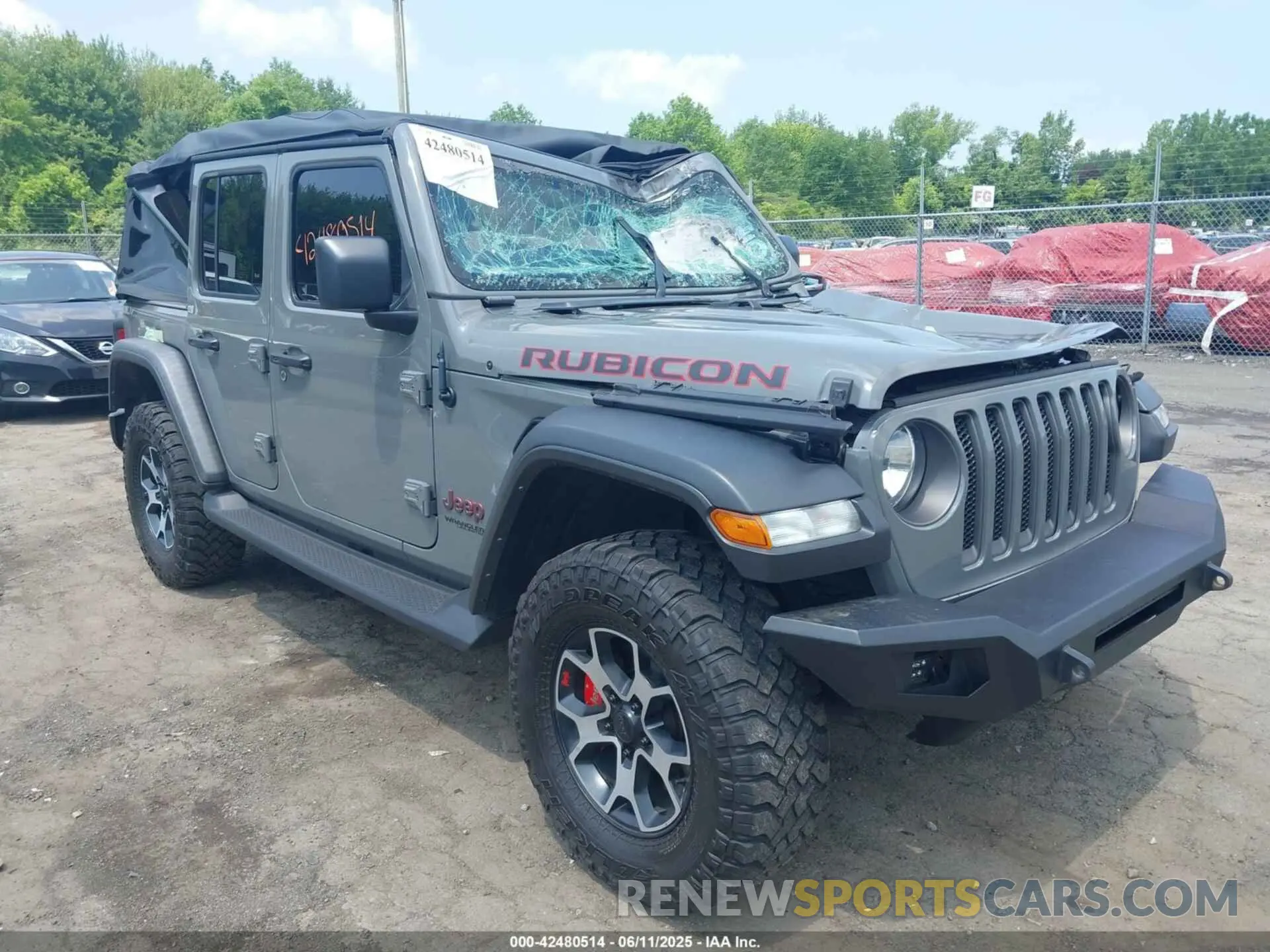 1 Photograph of a damaged car 1C4HJXFN3MW816375 JEEP WRANGLER UNLIMITED 2021
