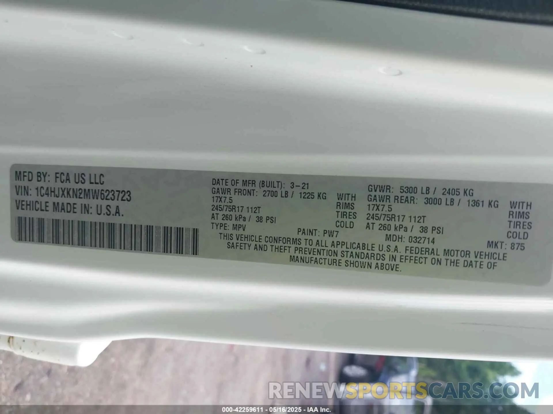 9 Photograph of a damaged car 1C4HJXKN2MW623723 JEEP WRANGLER UNLIMITED 2021