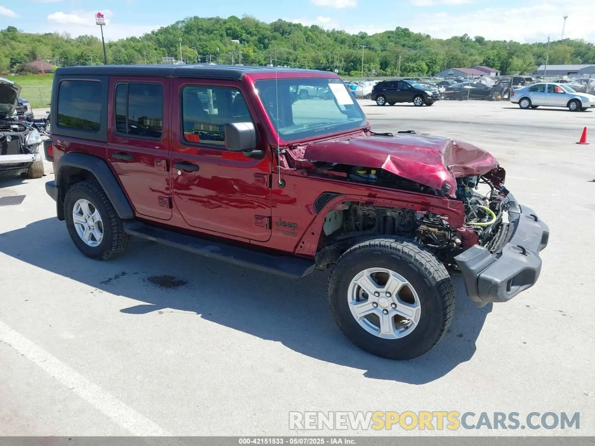 1 Photograph of a damaged car 1C4HJXKNXMW709412 JEEP WRANGLER UNLIMITED 2021