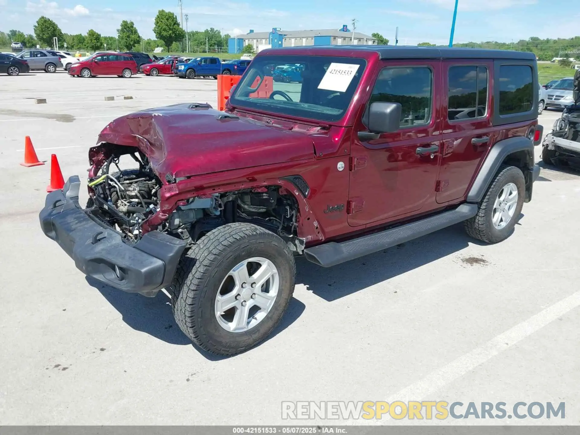 2 Photograph of a damaged car 1C4HJXKNXMW709412 JEEP WRANGLER UNLIMITED 2021