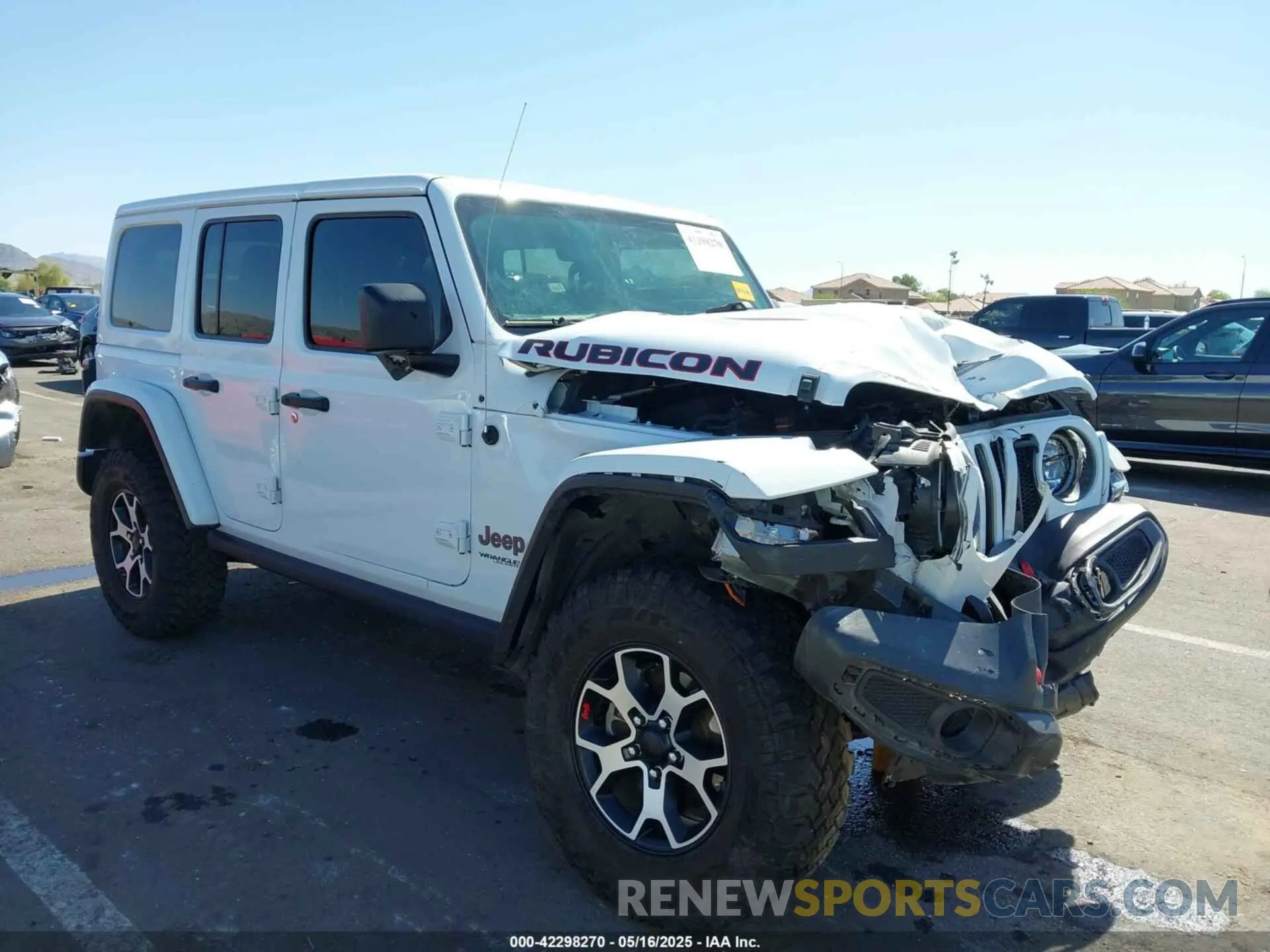 1 Photograph of a damaged car 1C4JJXFM5MW517947 JEEP WRANGLER UNLIMITED 2021