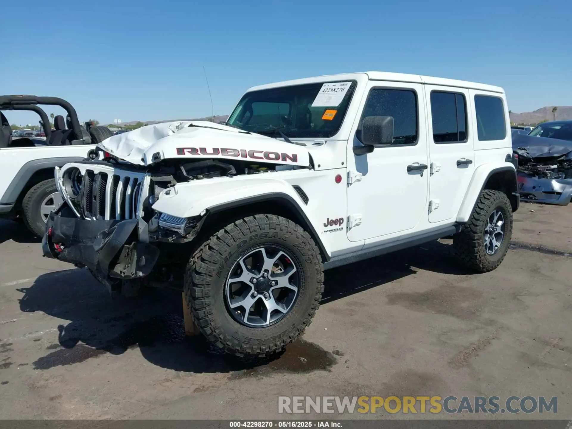 2 Photograph of a damaged car 1C4JJXFM5MW517947 JEEP WRANGLER UNLIMITED 2021
