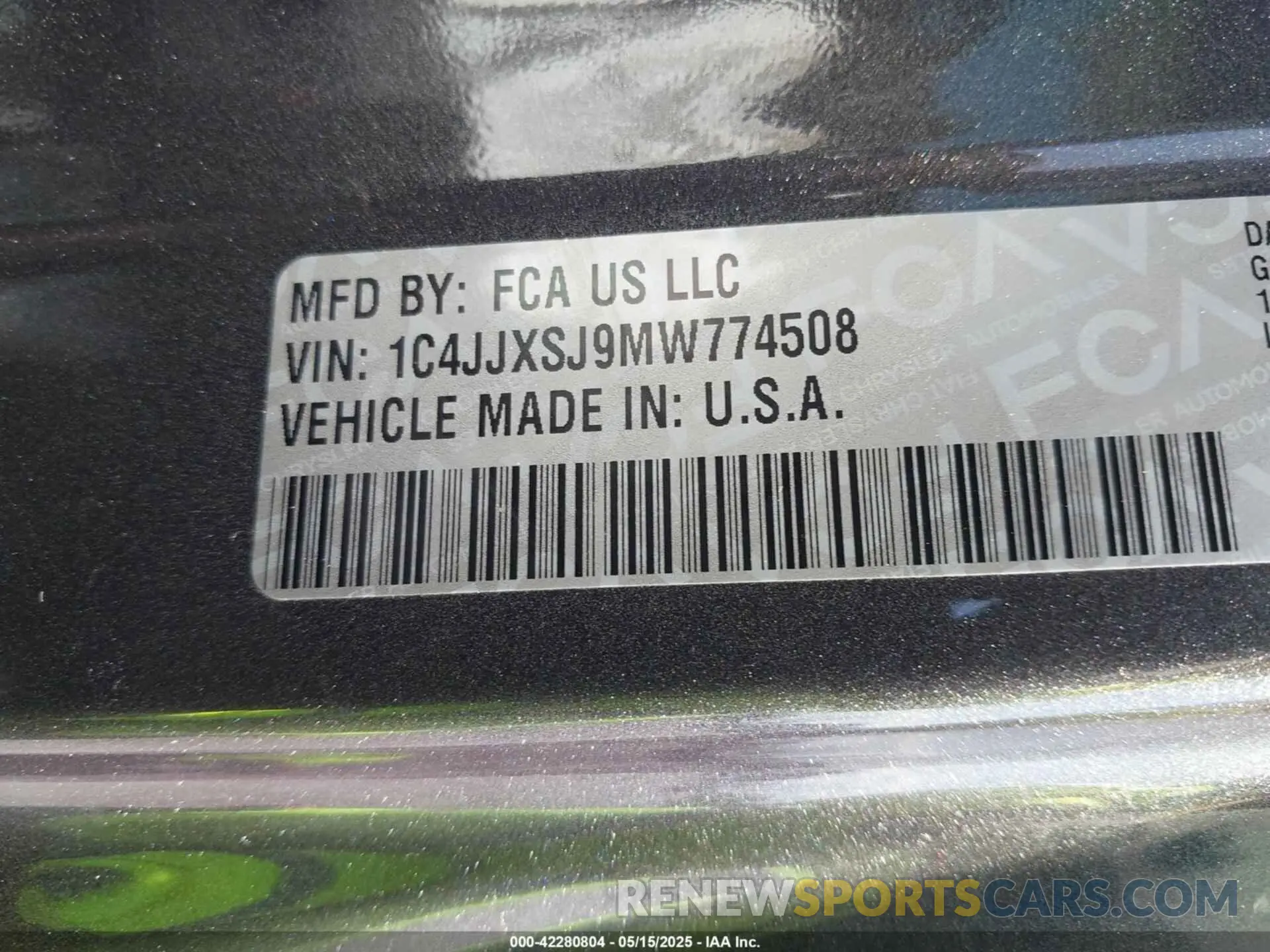 9 Photograph of a damaged car 1C4JJXSJ9MW774508 JEEP WRANGLER UNLIMITED 2021