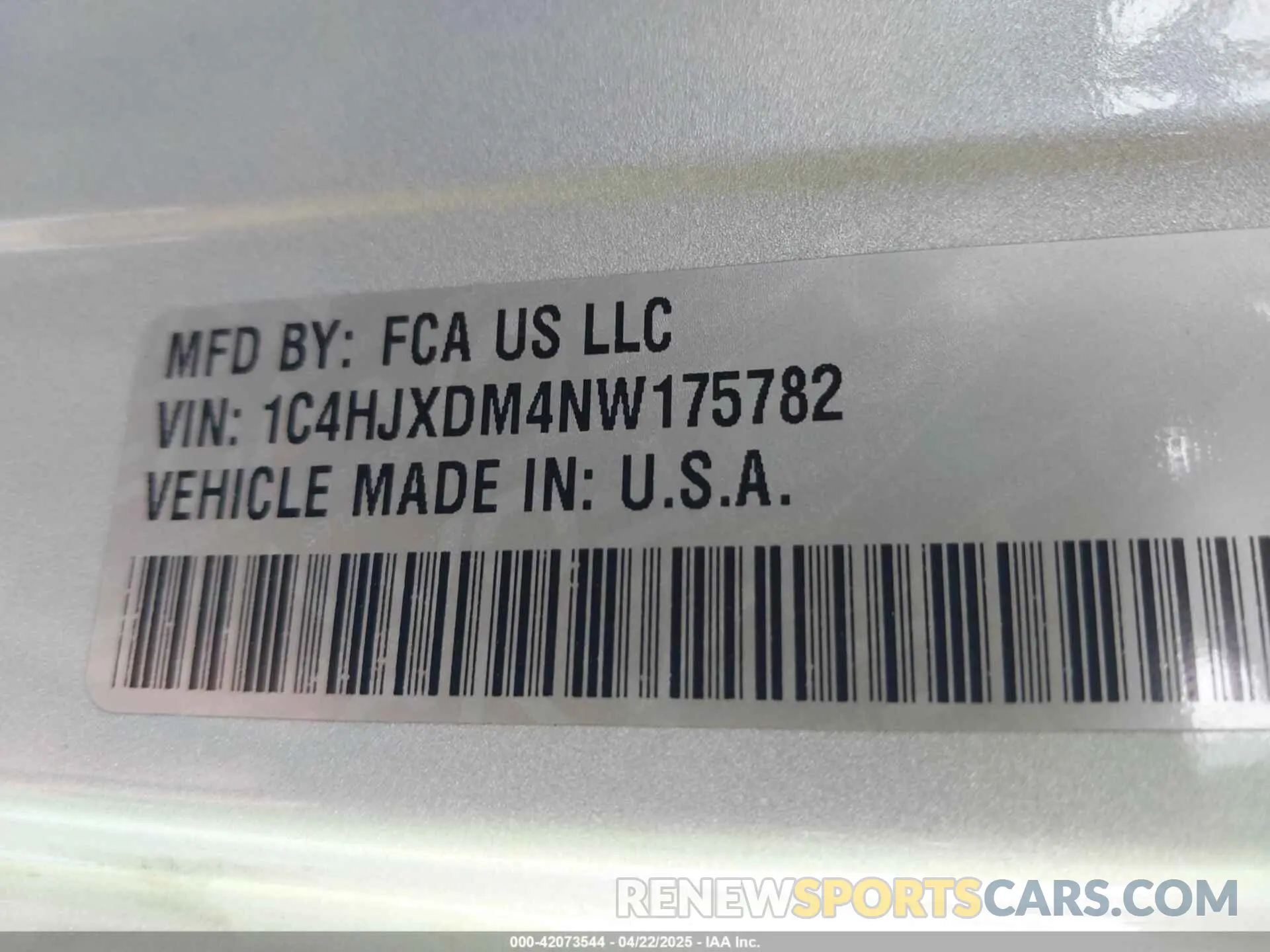 9 Photograph of a damaged car 1C4HJXDM4NW175782 JEEP WRANGLER UNLIMITED 2022