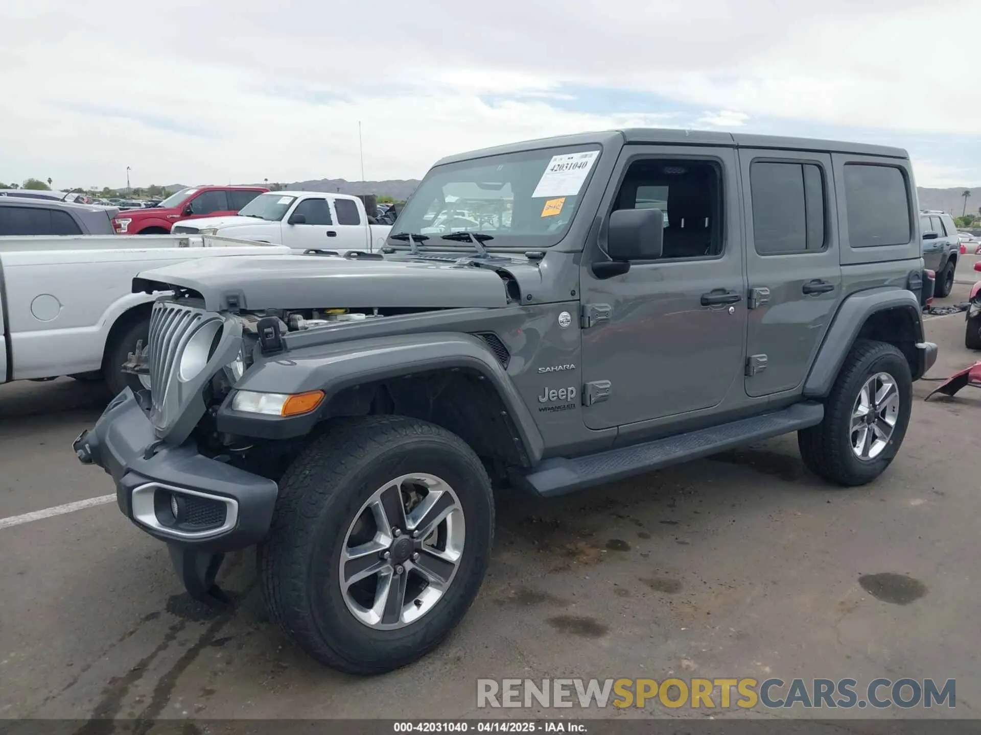 2 Photograph of a damaged car 1C4HJXEG8NW105243 JEEP WRANGLER UNLIMITED 2022