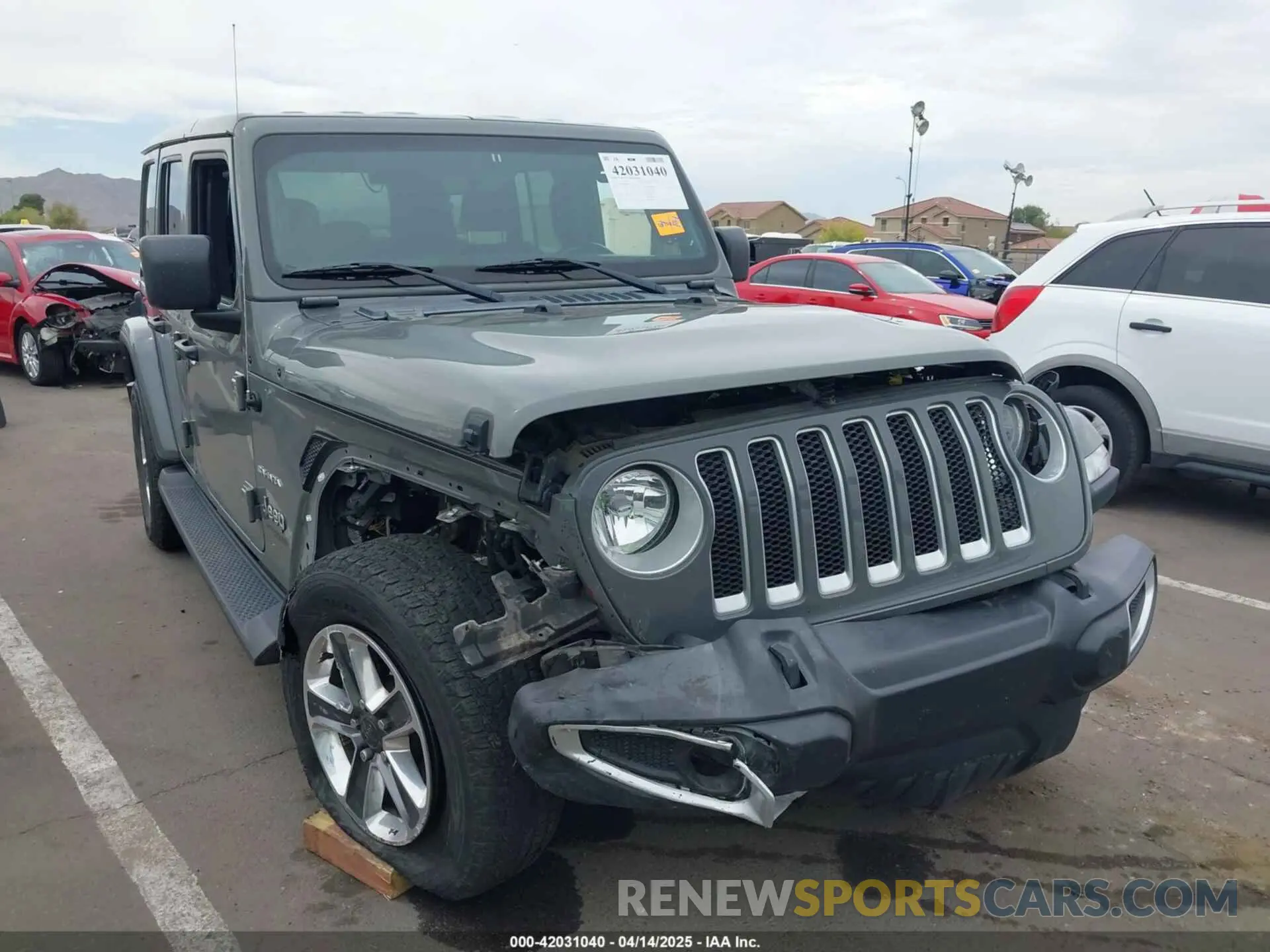 6 Photograph of a damaged car 1C4HJXEG8NW105243 JEEP WRANGLER UNLIMITED 2022