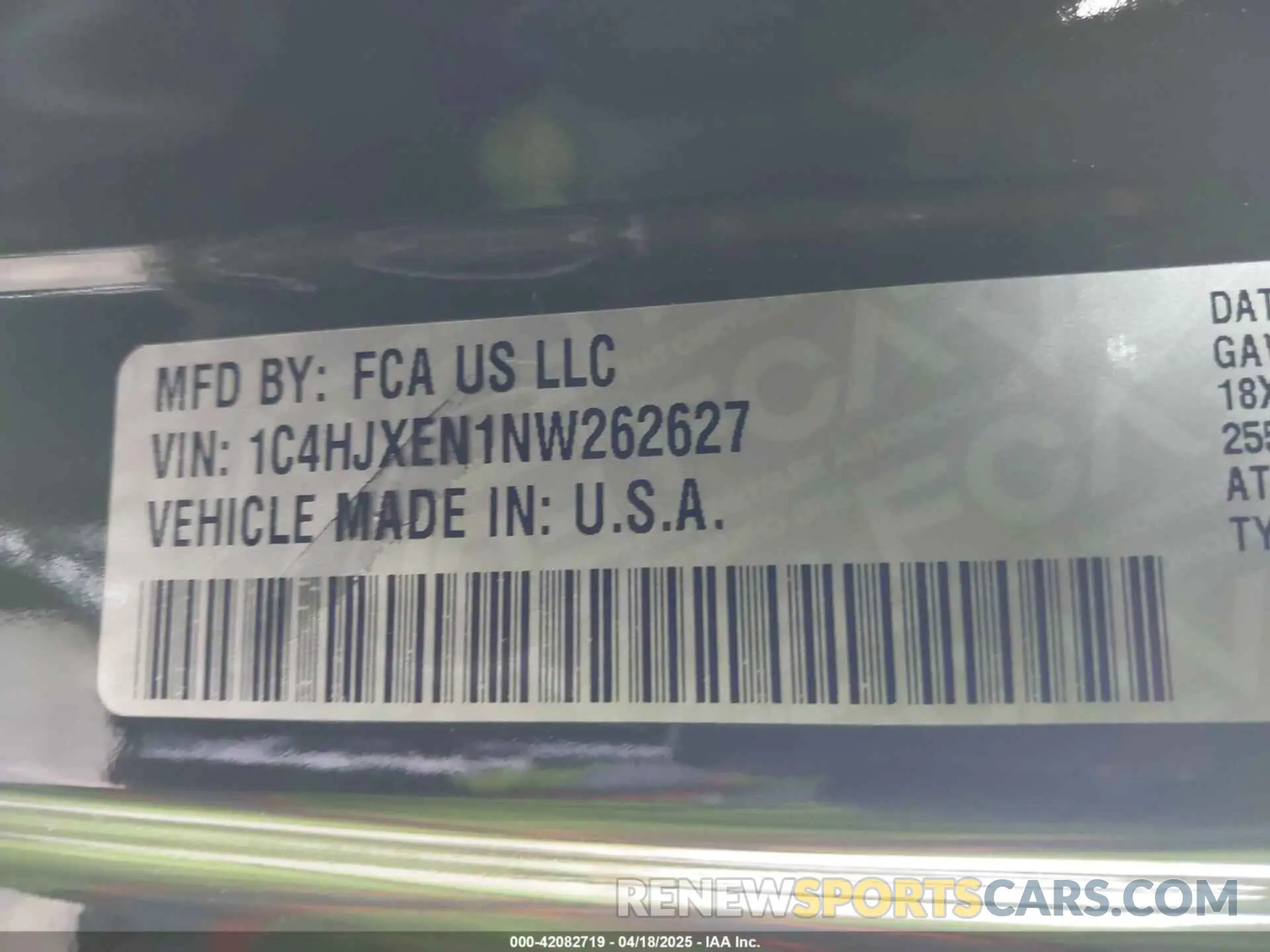 9 Photograph of a damaged car 1C4HJXEN1NW262627 JEEP WRANGLER UNLIMITED 2022