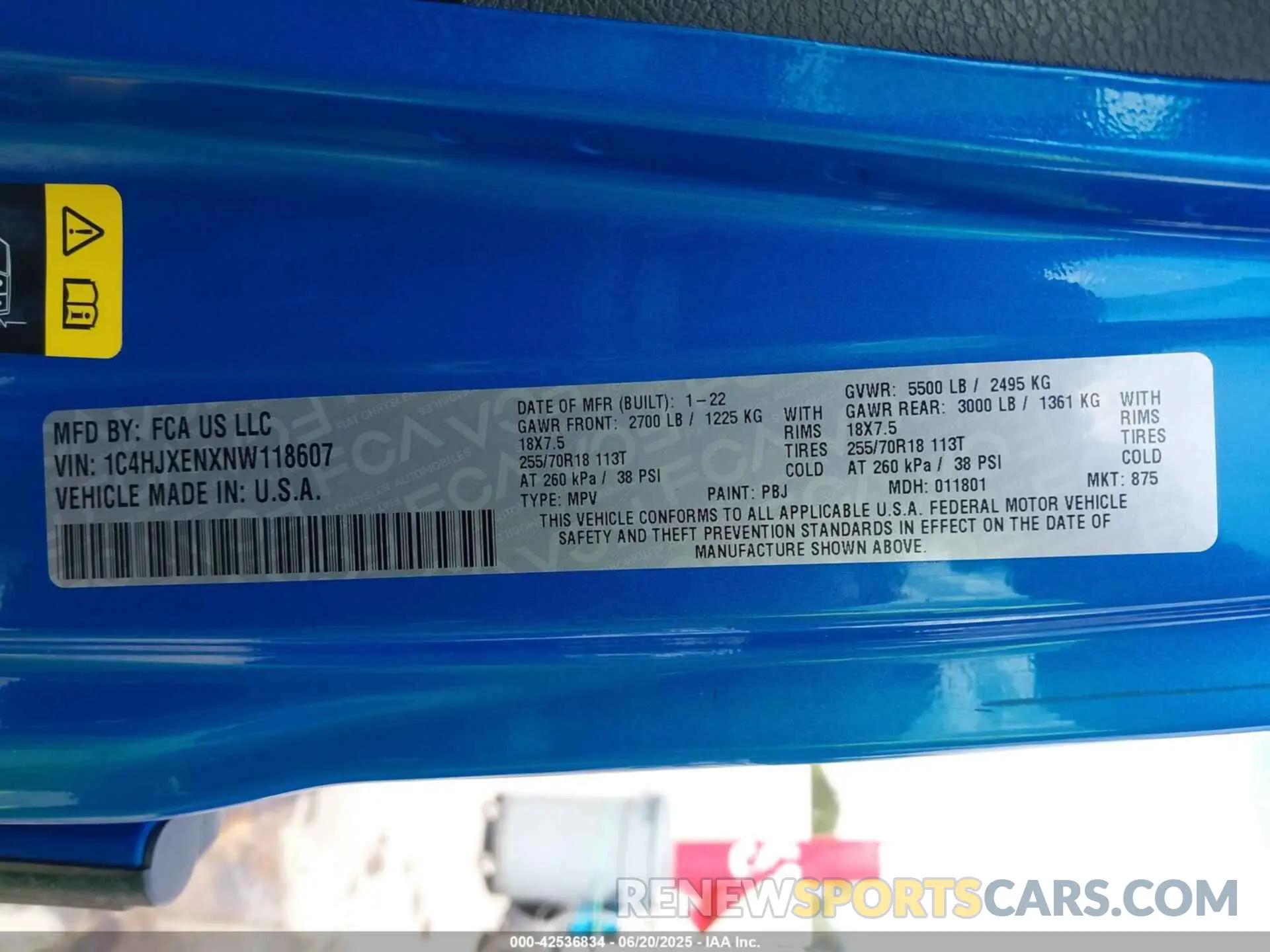 9 Photograph of a damaged car 1C4HJXENXNW118607 JEEP WRANGLER UNLIMITED 2022