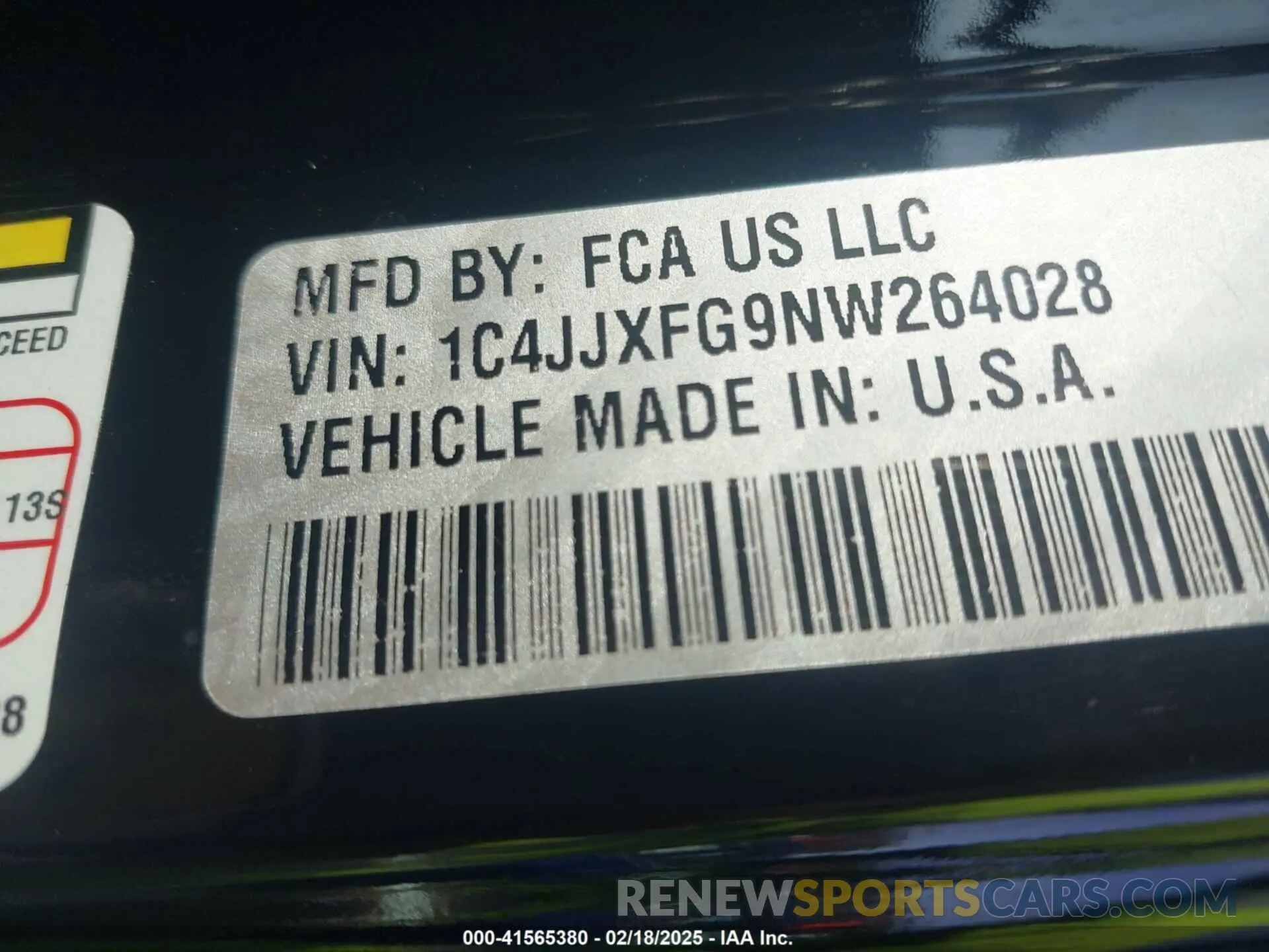 9 Photograph of a damaged car 1C4JJXFG9NW264028 JEEP WRANGLER UNLIMITED 2022