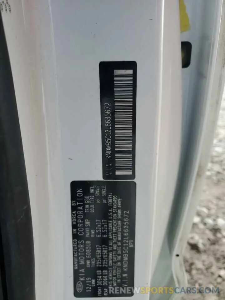 14 Photograph of a damaged car KNDMB5C12L6635672 KIA All Models 2020