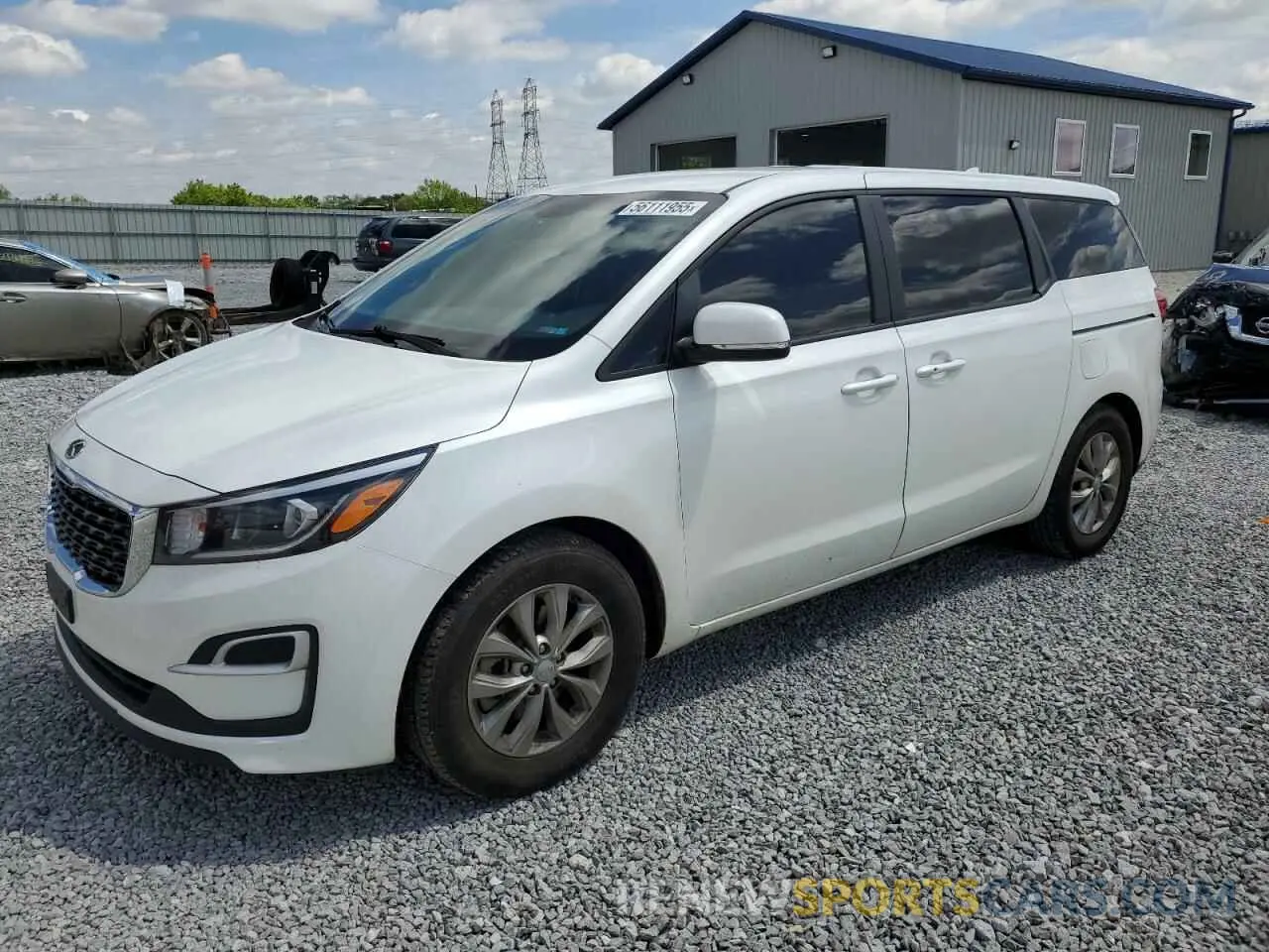 1 Photograph of a damaged car KNDMB5C18M6673876 KIA All Models 2021