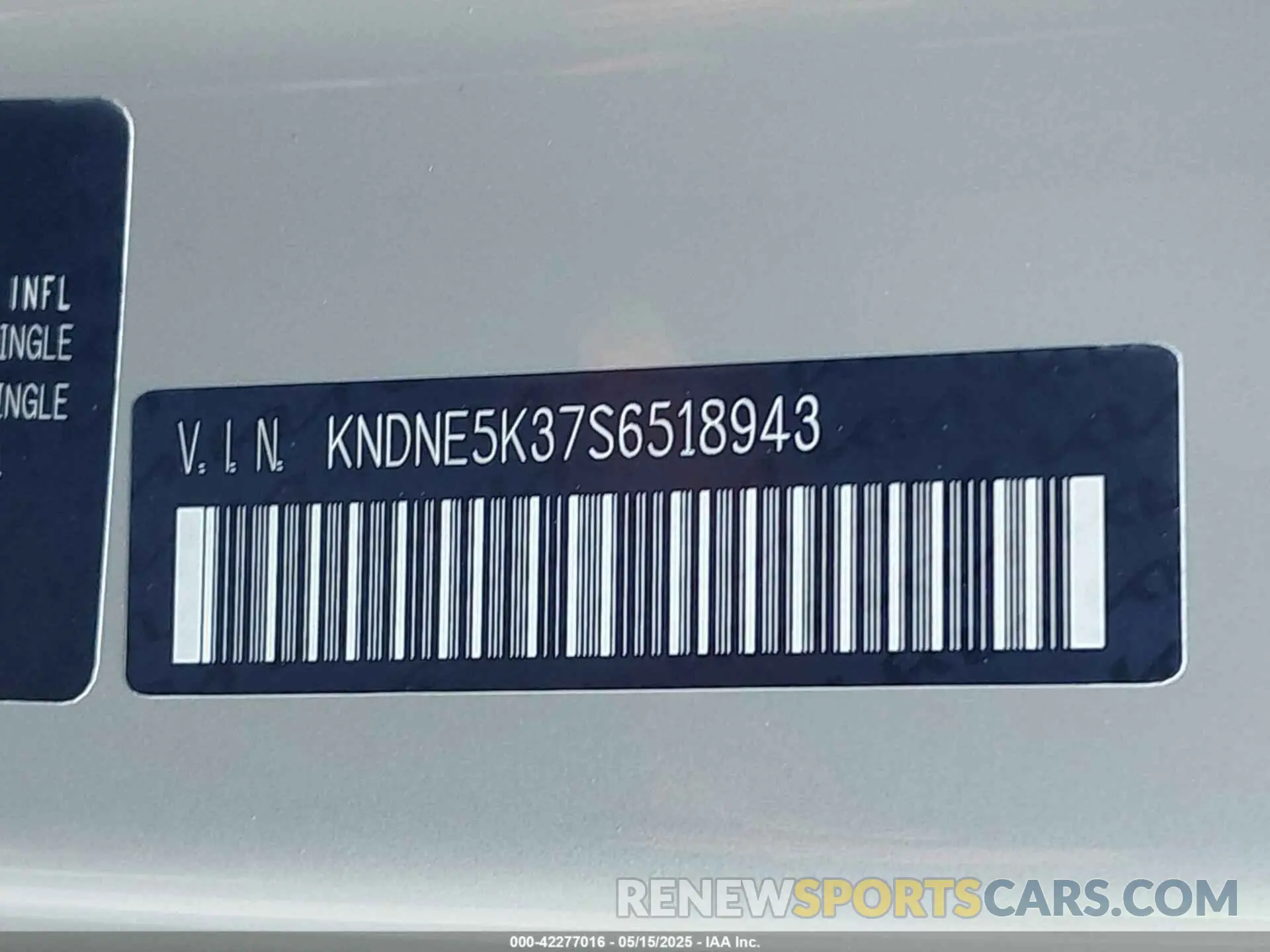9 Photograph of a damaged car KNDNE5K37S6518943 KIA CARNIVAL MPV 2025