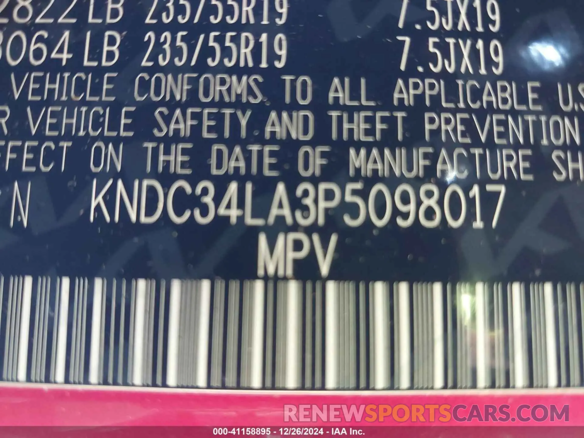 9 Photograph of a damaged car KNDC34LA3P5098017 KIA EV6 2023