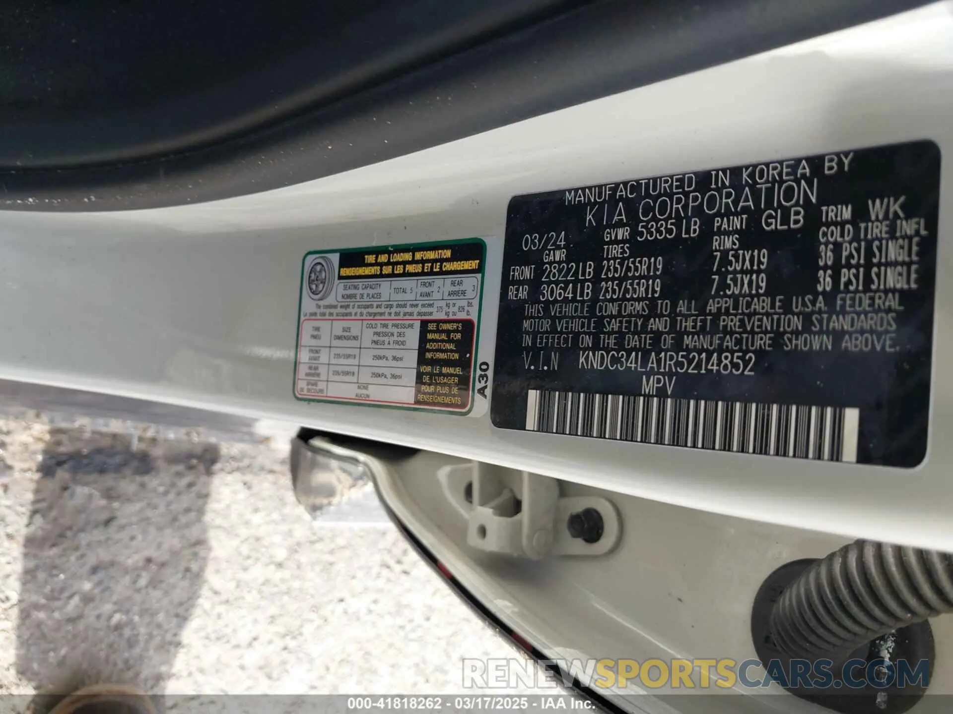 9 Photograph of a damaged car KNDC34LA1R5214852 KIA EV6 2024