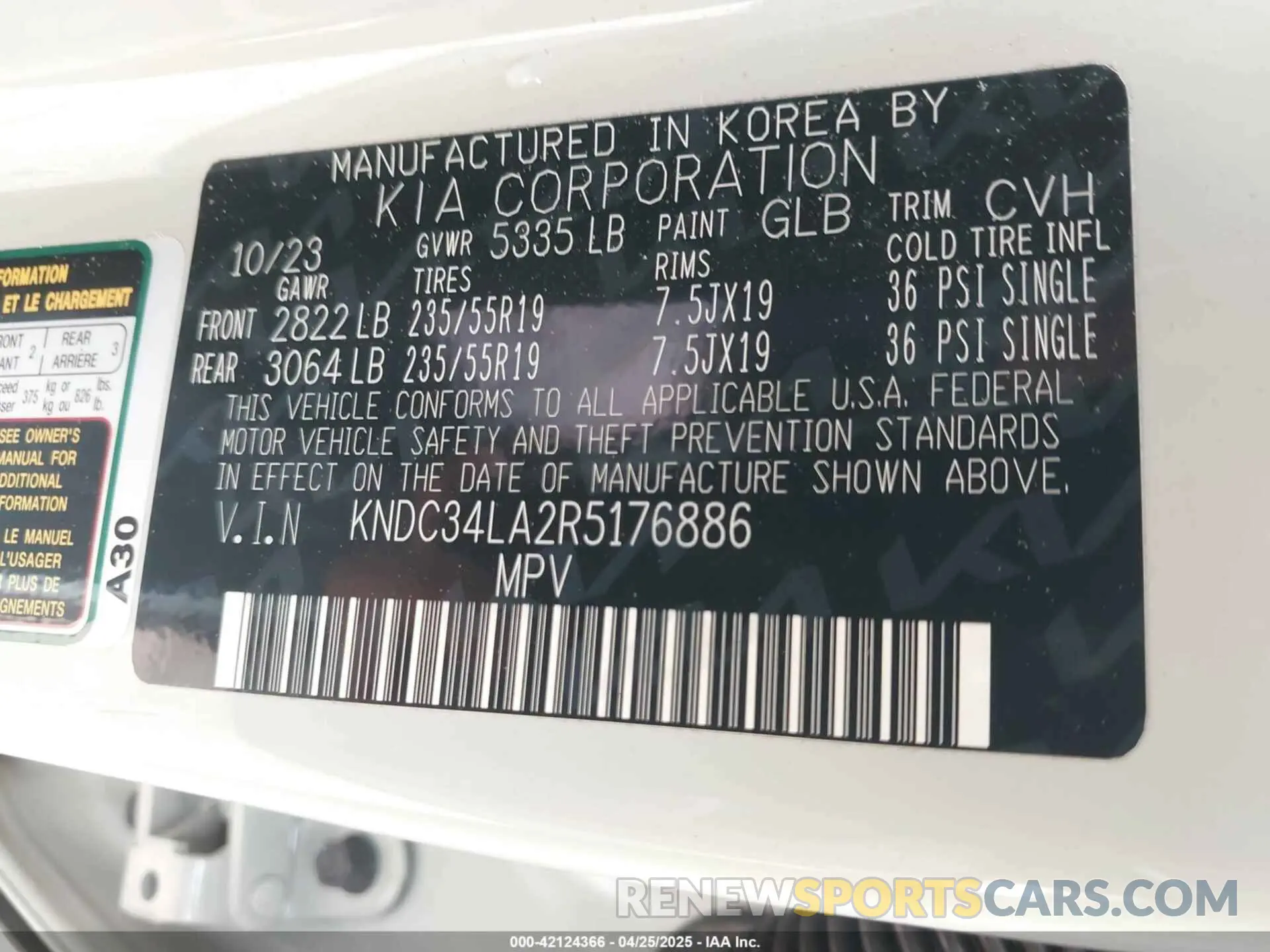 9 Photograph of a damaged car KNDC34LA2R5176886 KIA EV6 2024