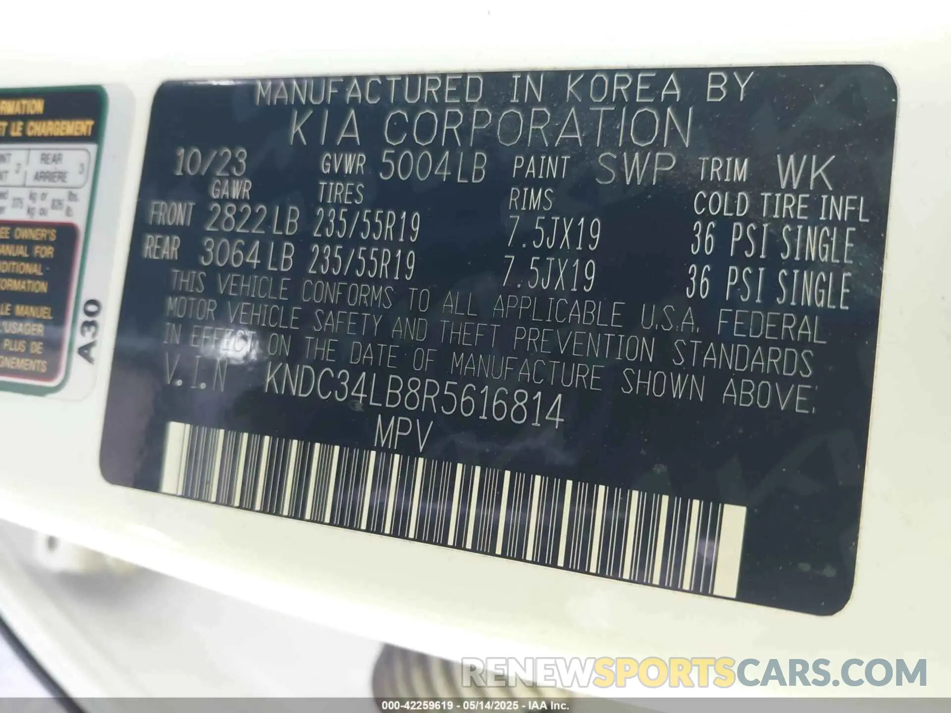 9 Photograph of a damaged car KNDC34LB8R5616814 KIA EV6 2024