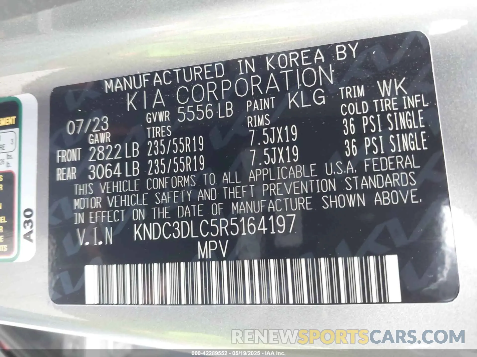 9 Photograph of a damaged car KNDC3DLC5R5164197 KIA EV6 2024