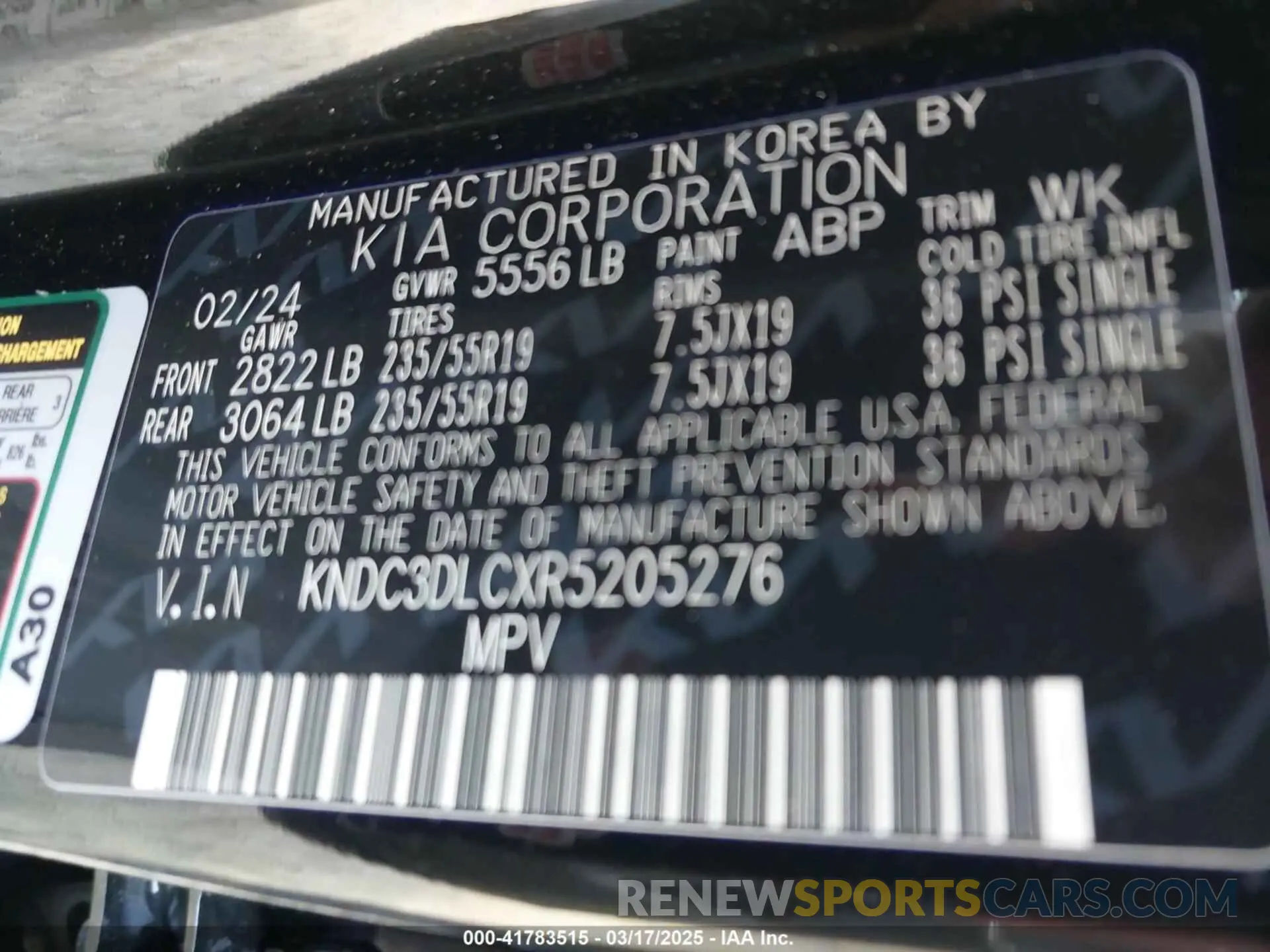 9 Photograph of a damaged car KNDC3DLCXR5205276 KIA EV6 2024