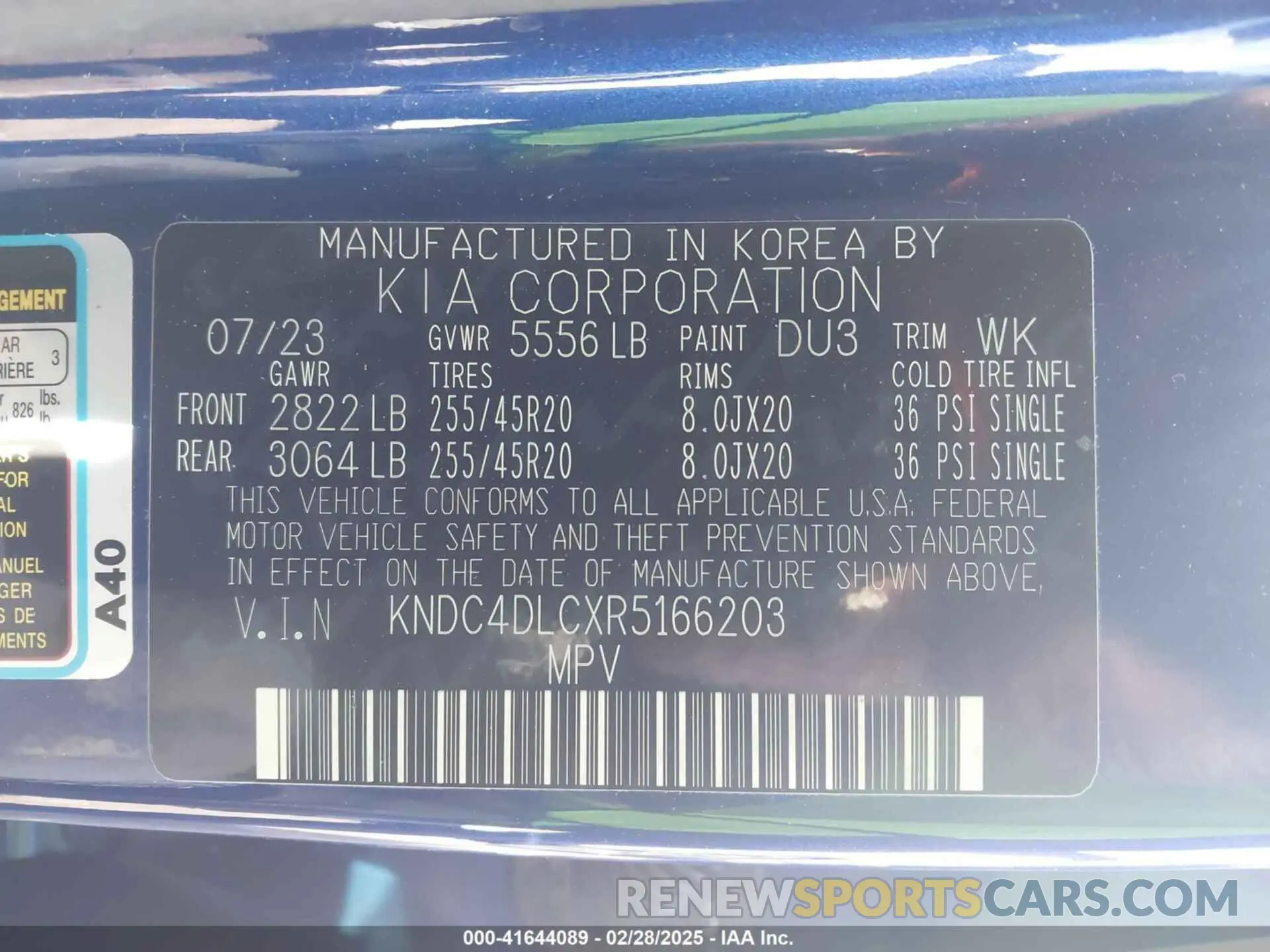 9 Photograph of a damaged car KNDC4DLCXR5166203 KIA EV6 2024