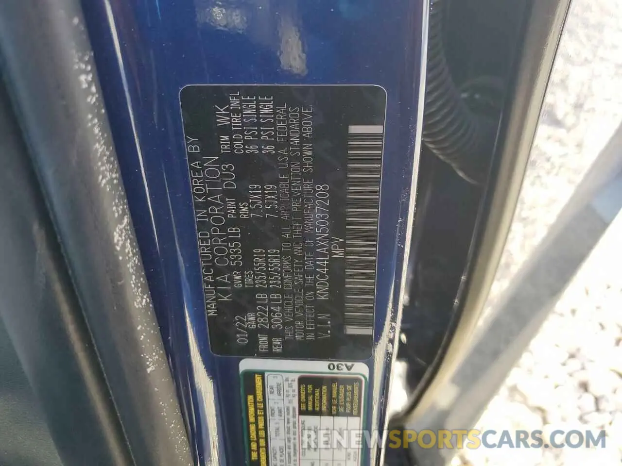 13 Photograph of a damaged car KNDC44LAXN5037208 KIA EV6 GT LIN 2022