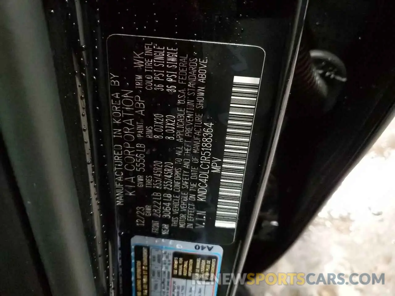 13 Photograph of a damaged car KNDC4DLC1R5188364 KIA EV6 GT LIN 2024