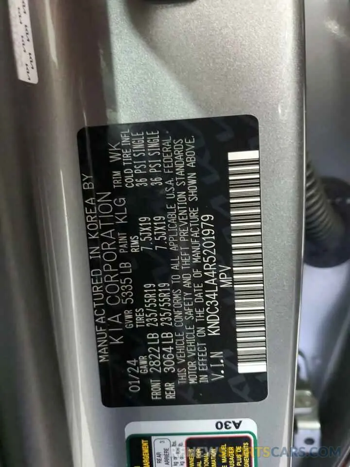 12 Photograph of a damaged car KNDC34LA4R5201979 KIA EV6 LIGHT 2024
