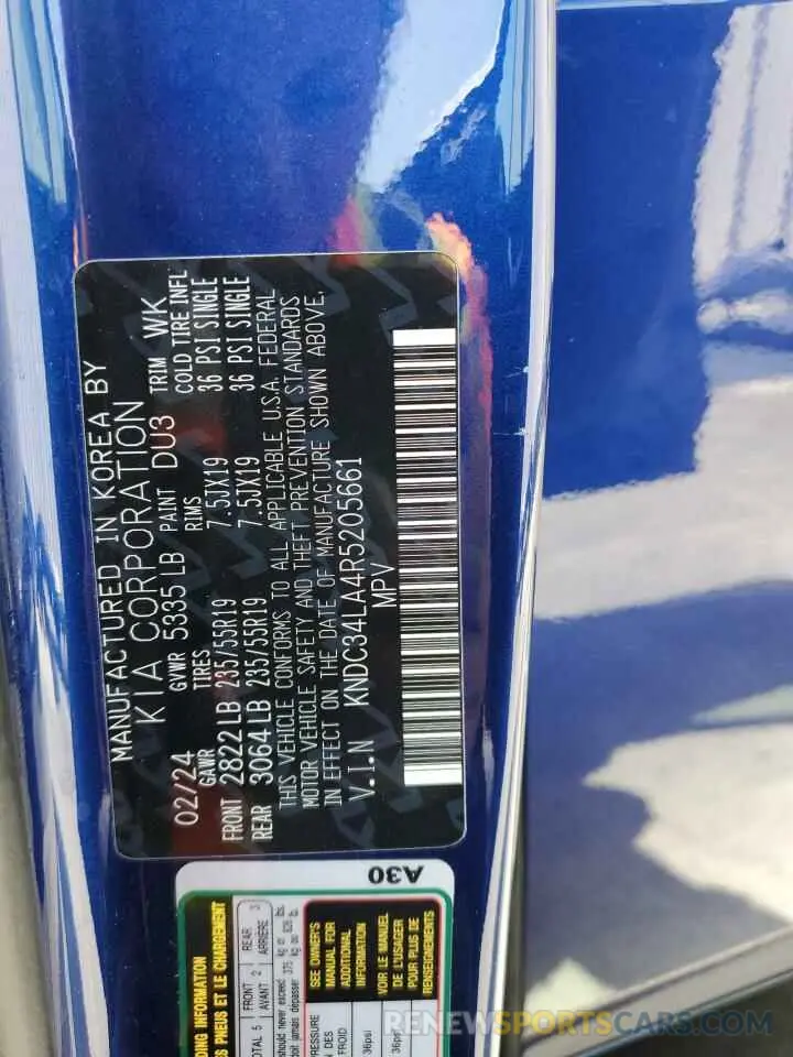 14 Photograph of a damaged car KNDC34LA4R5205661 KIA EV6 LIGHT 2024