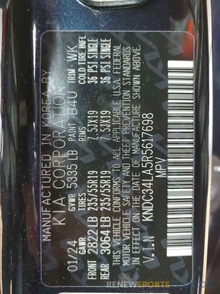 13 Photograph of a damaged car KNDC34LA5R5617698 KIA EV6 LIGHT 2024