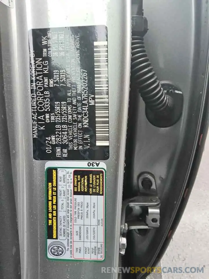 14 Photograph of a damaged car KNDC34LA7R5202267 KIA EV6 LIGHT 2024