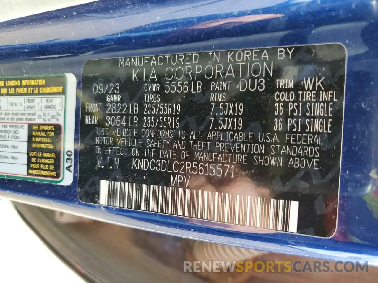 12 Photograph of a damaged car KNDC3DLC2R5615571 KIA EV6 LIGHT 2024