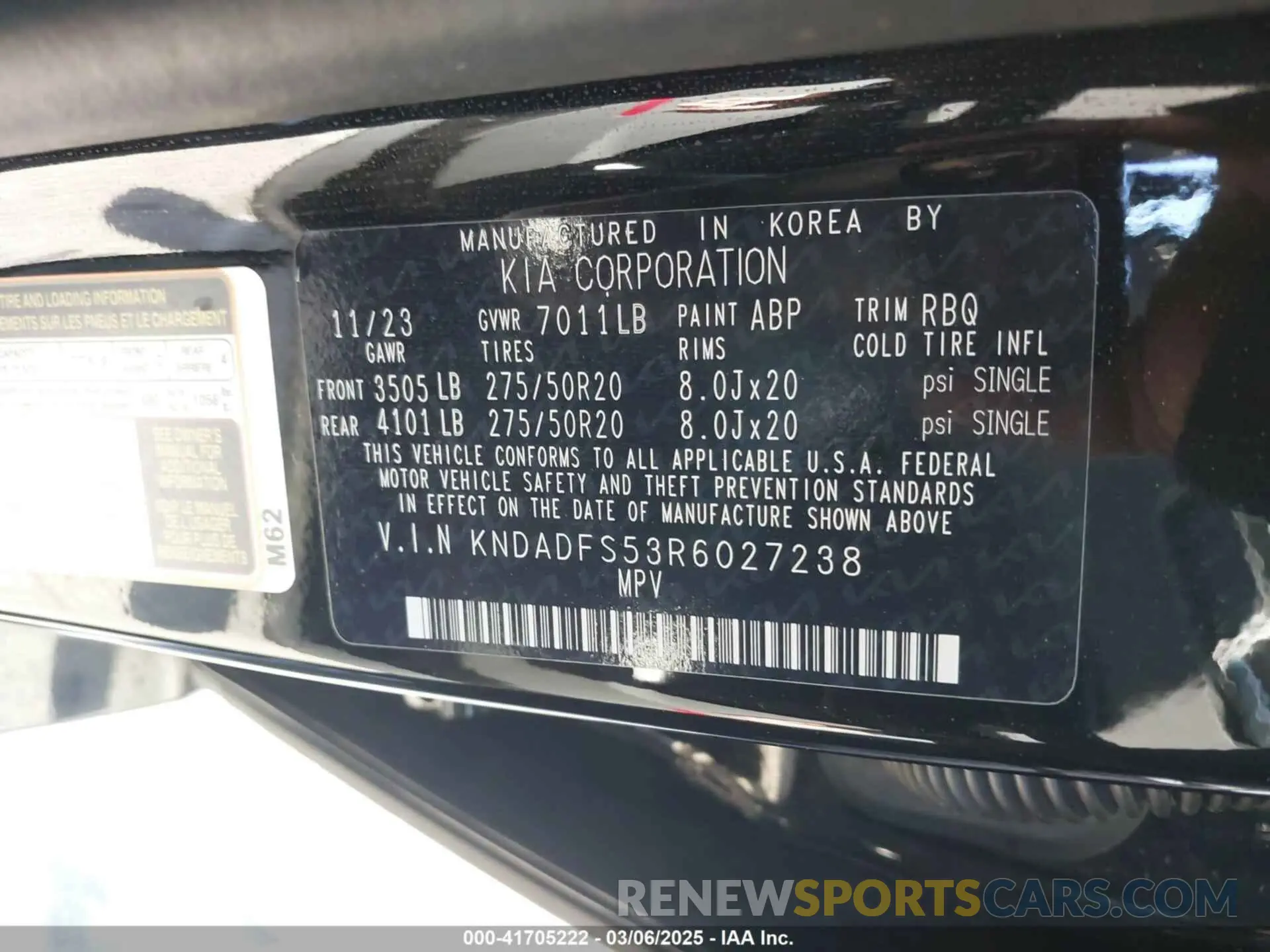 9 Photograph of a damaged car KNDADFS53R6027238 KIA EV9 2024