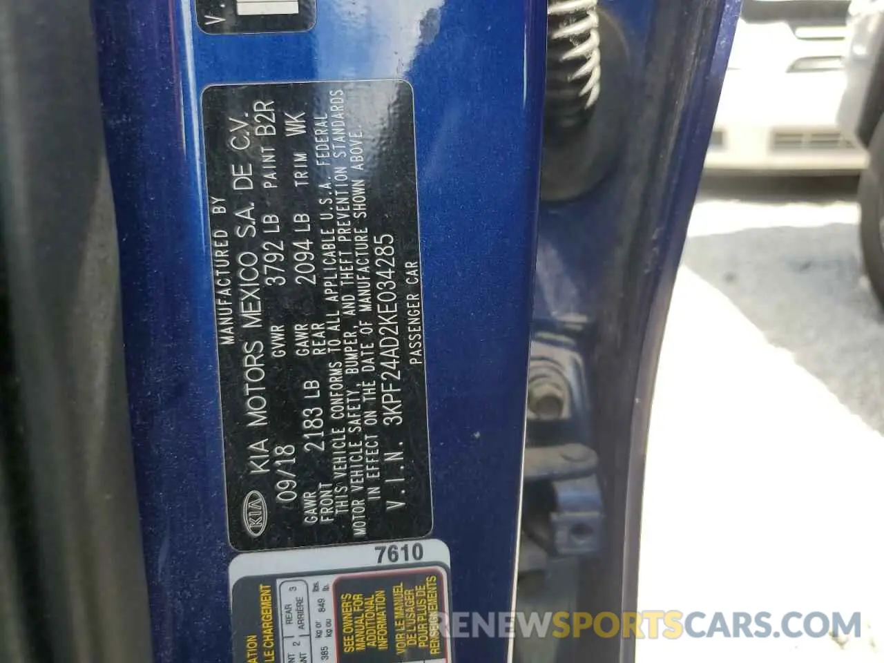 12 Photograph of a damaged car 3KPF24AD2KE034285 KIA FORTE 2019