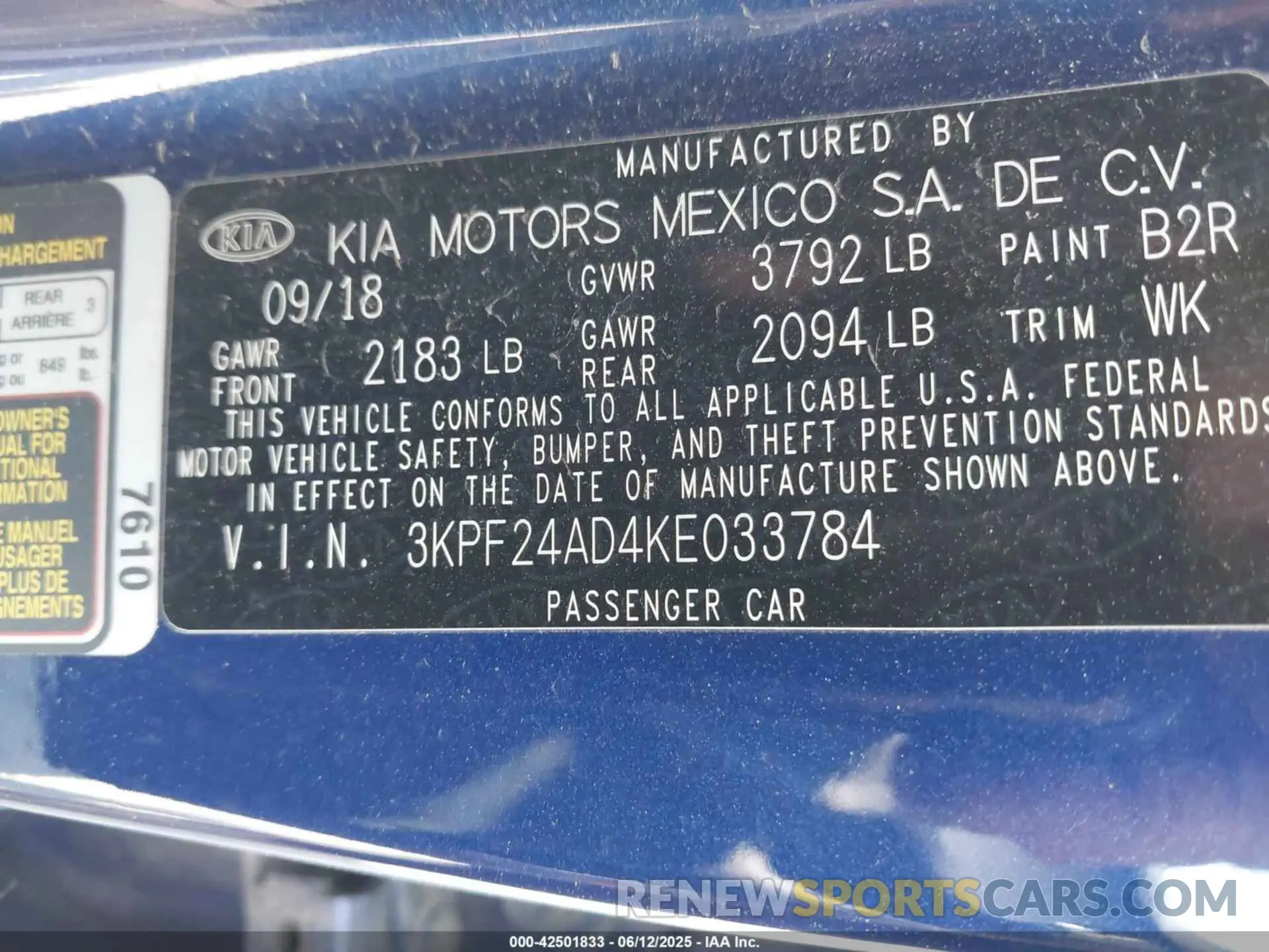 9 Photograph of a damaged car 3KPF24AD4KE033784 KIA FORTE 2019