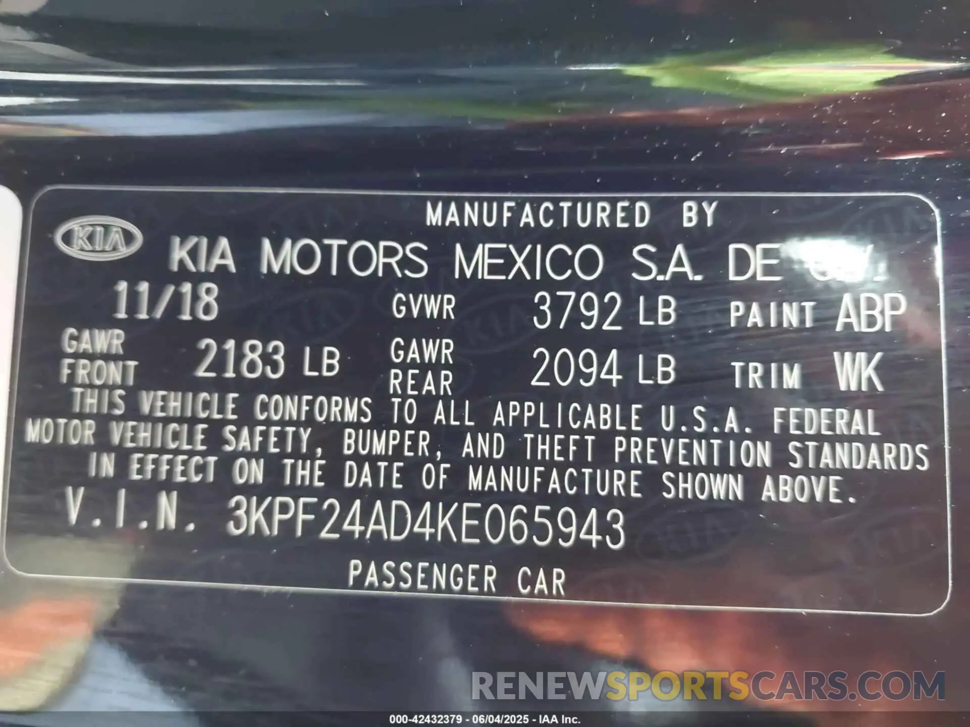 9 Photograph of a damaged car 3KPF24AD4KE065943 KIA FORTE 2019