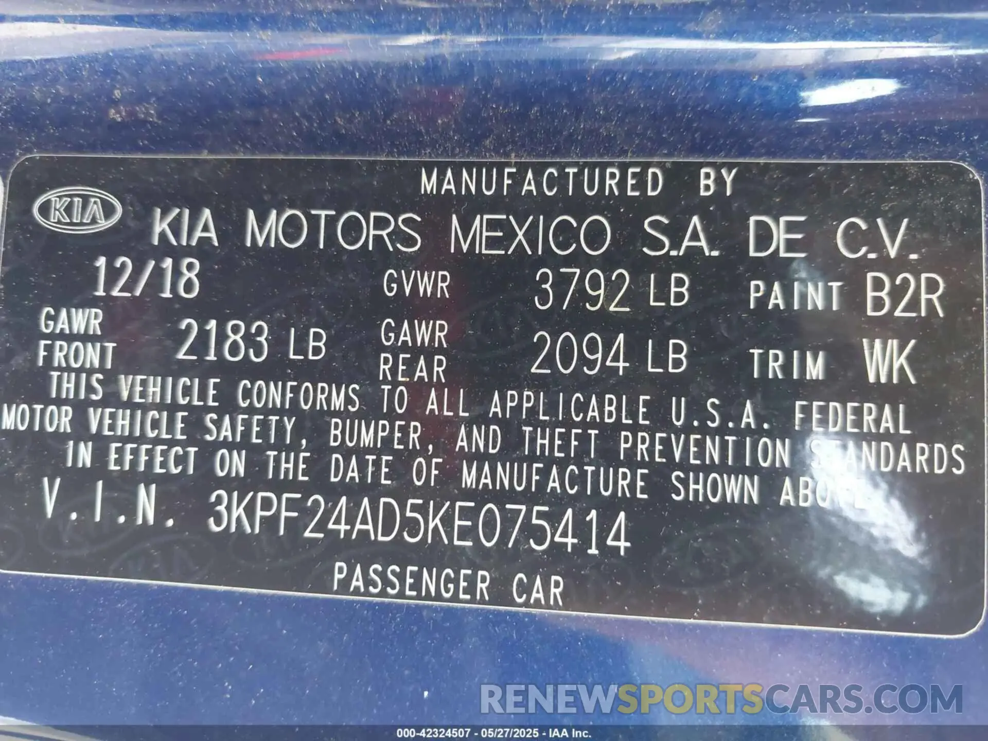 9 Photograph of a damaged car 3KPF24AD5KE075414 KIA FORTE 2019