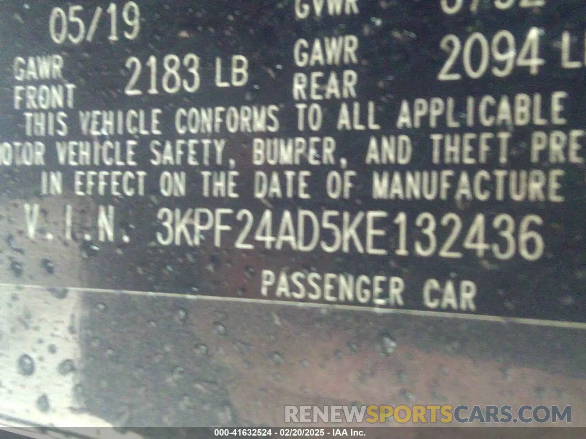 9 Photograph of a damaged car 3KPF24AD5KE132436 KIA FORTE 2019