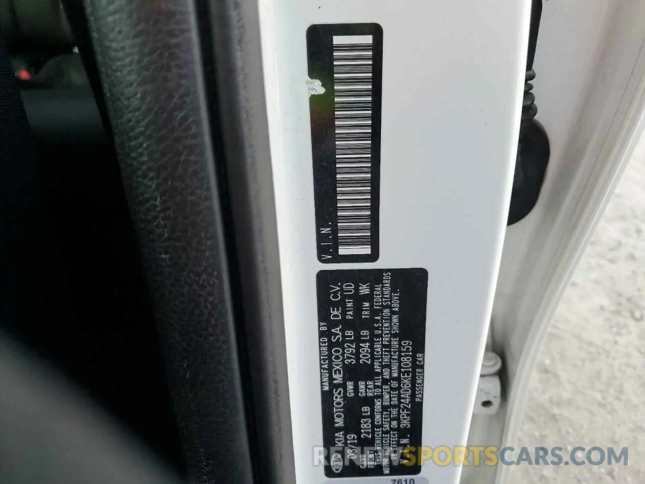 12 Photograph of a damaged car 3KPF24AD6KE108159 KIA FORTE 2019