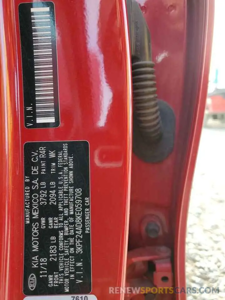 12 Photograph of a damaged car 3KPF24AD8KE059708 KIA FORTE 2019