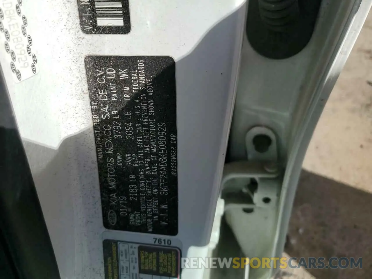 13 Photograph of a damaged car 3KPF24AD8KE080929 KIA FORTE 2019