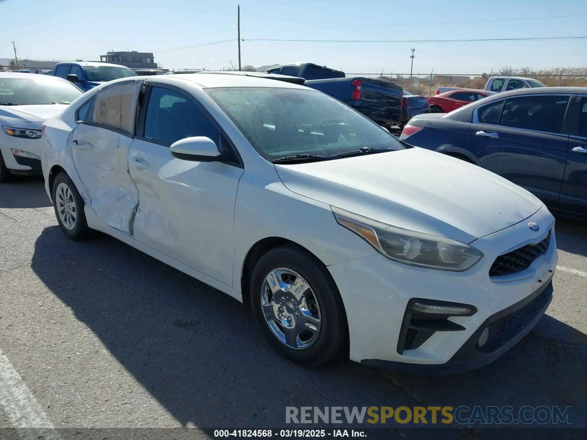 1 Photograph of a damaged car 3KPF24ADXKE006654 KIA FORTE 2019
