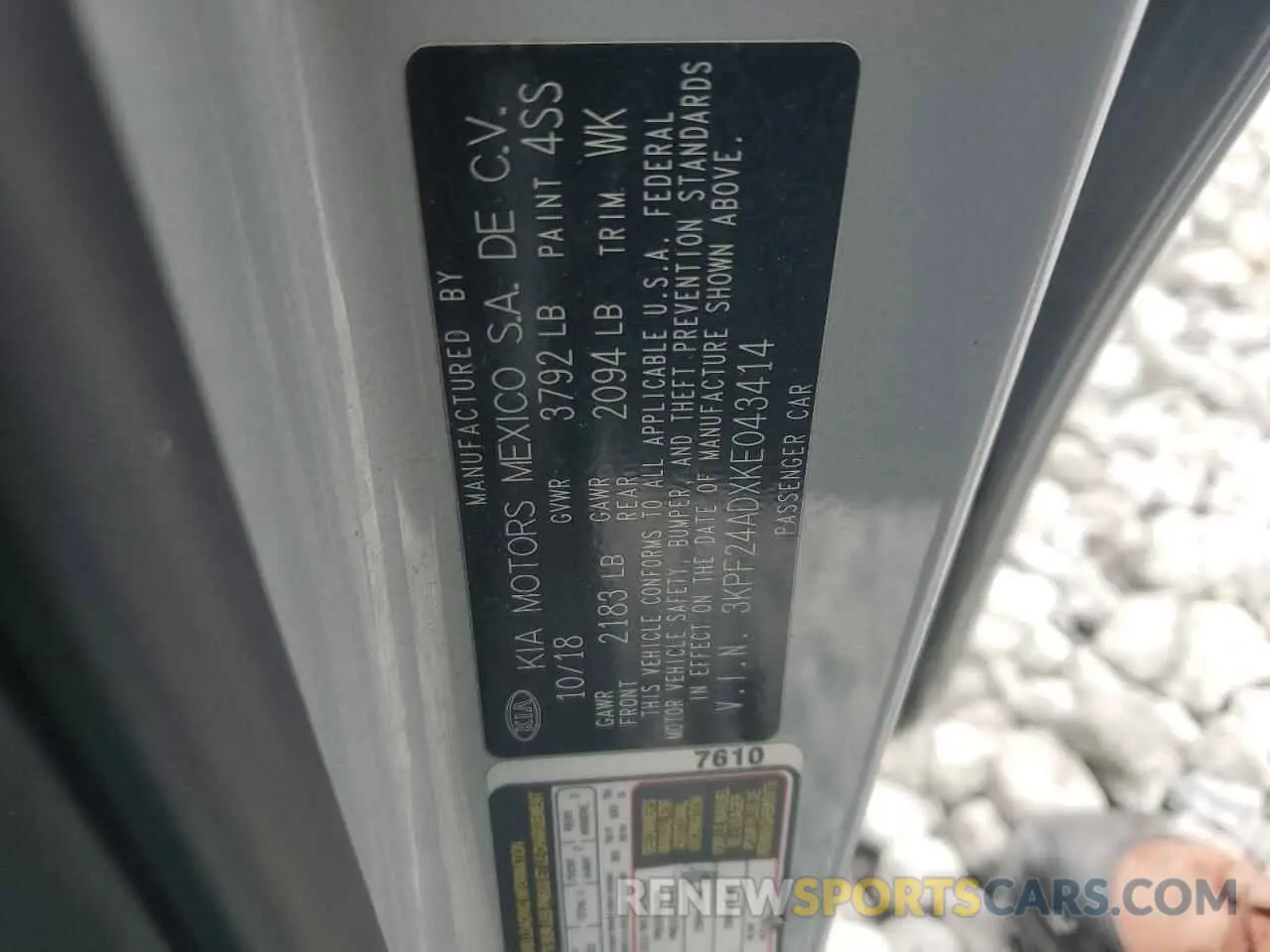 14 Photograph of a damaged car 3KPF24ADXKE043414 KIA FORTE 2019