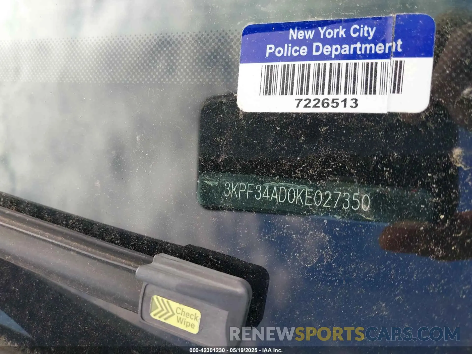 16 Photograph of a damaged car 3KPF34AD0KE027350 KIA FORTE 2019