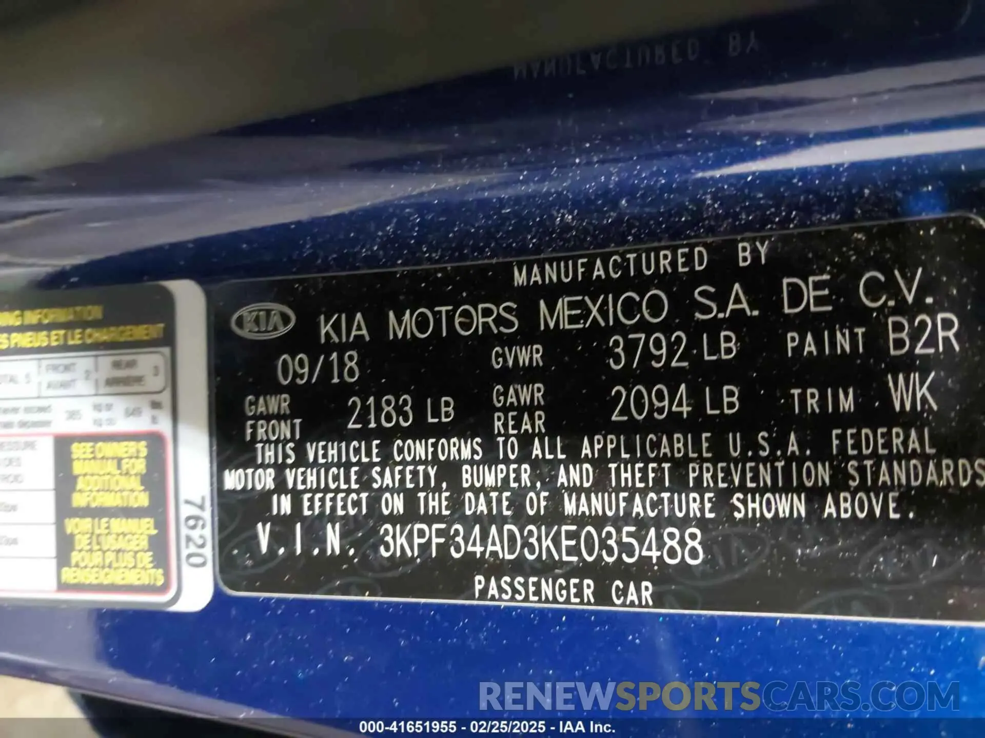 9 Photograph of a damaged car 3KPF34AD3KE035488 KIA FORTE 2019