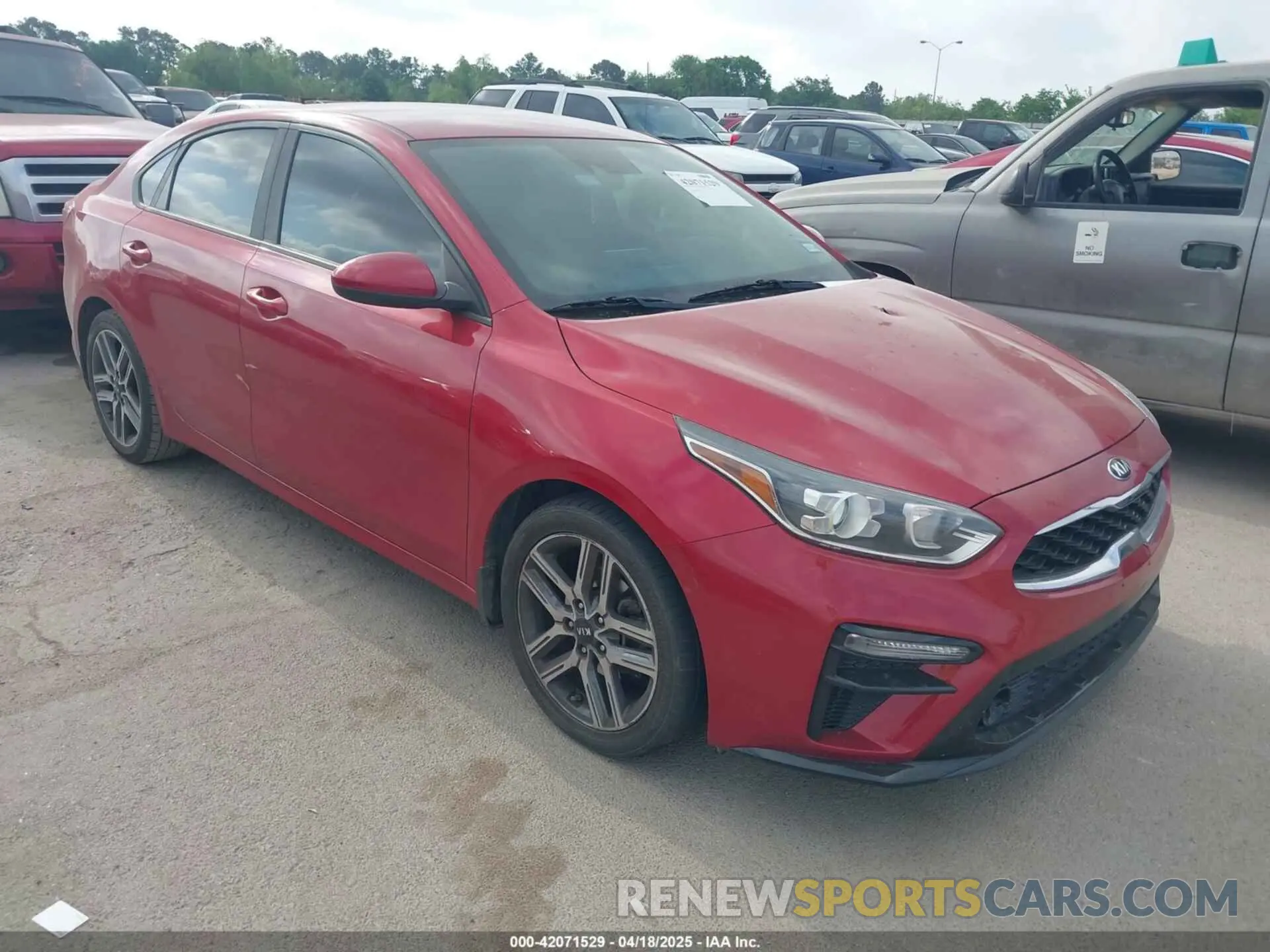 1 Photograph of a damaged car 3KPF34AD8KE042257 KIA FORTE 2019