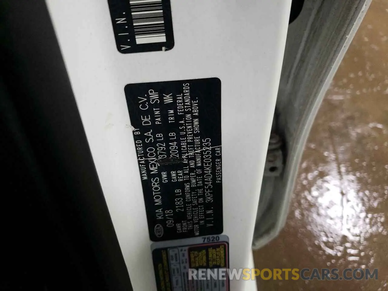 12 Photograph of a damaged car 3KPF54AD4KE035235 KIA FORTE 2019